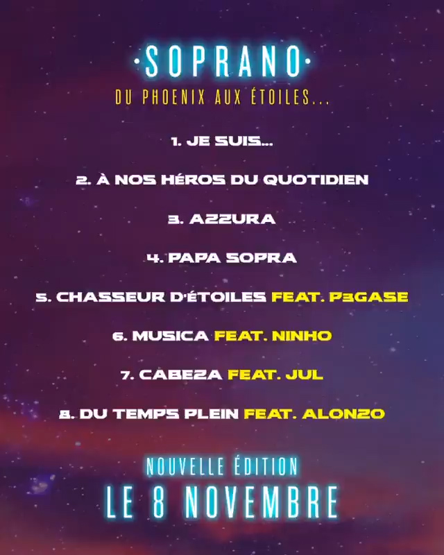 Soprano Disney + Date De Sortie Sortie Album Rap | Dates de sorties de vos rappeurs préférés